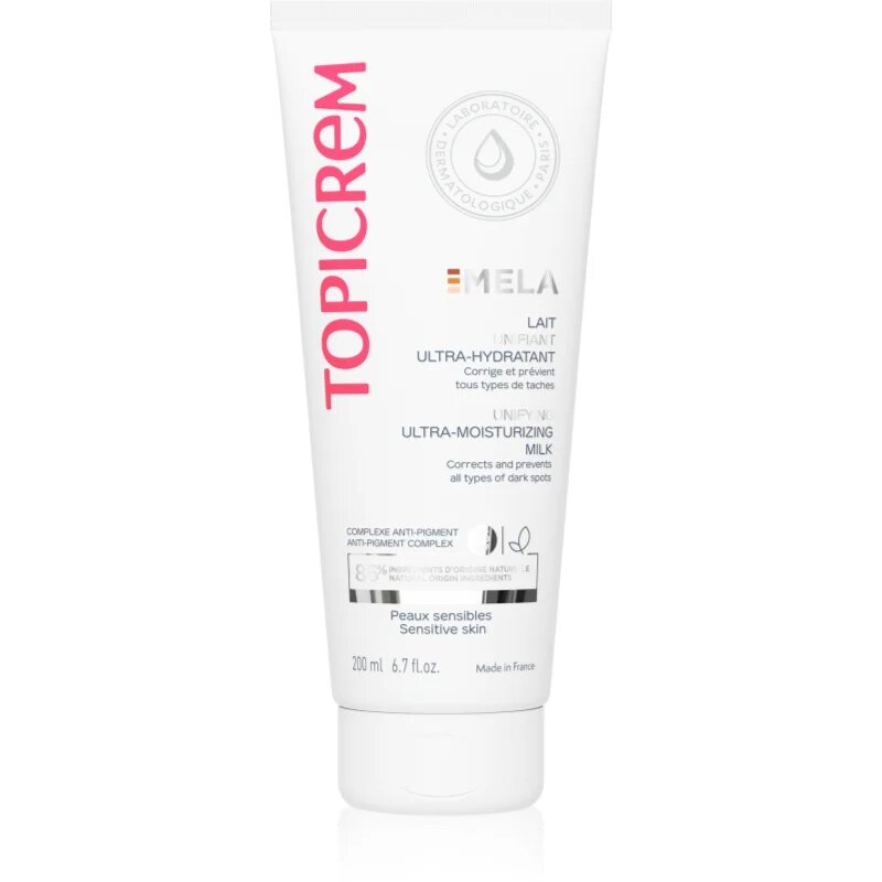 Topicrem MELA Unifying Ultra-Moisturizing Milk SPF15 hydratační mléko proti pigmentovým skvrnám SPF 15 200 ml