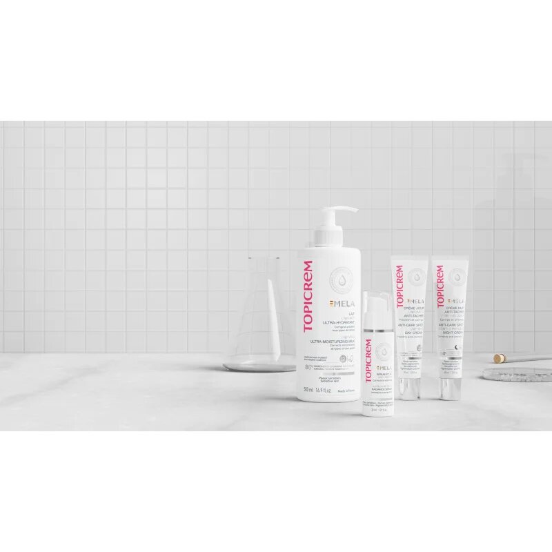 Topicrem MELA Unifying Ultra-Moisturizing Milk SPF15 hydratační mléko proti pigmentovým skvrnám SPF 15 500 ml