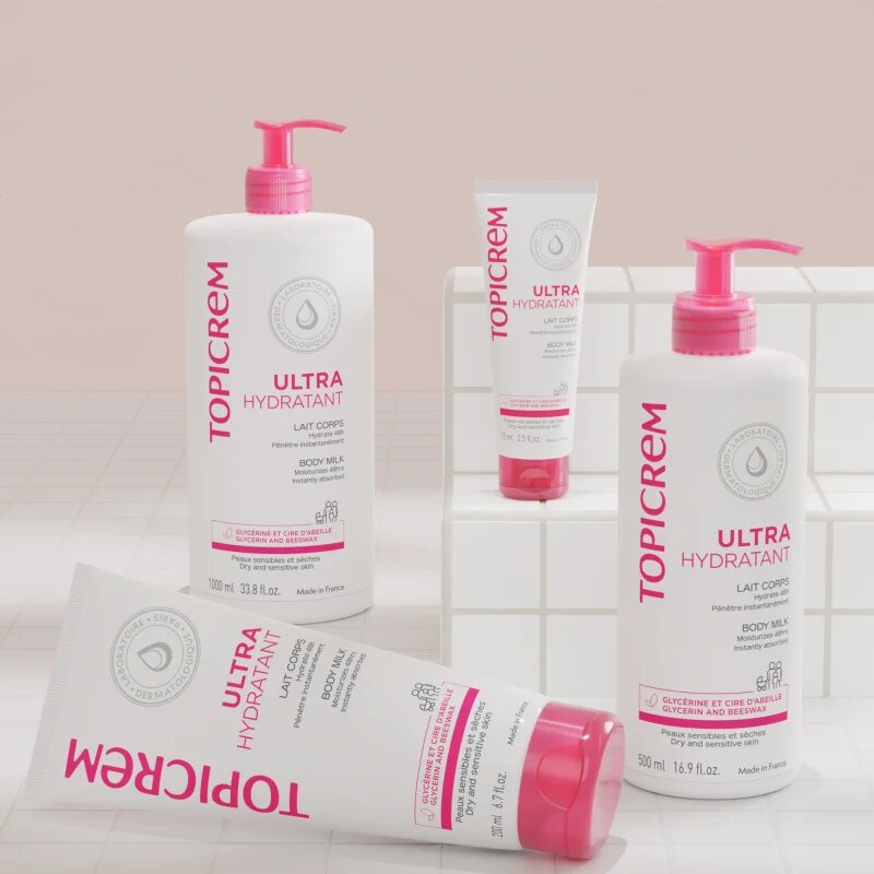 Topicrem UH BODY Ultra-Moisturizing Body Milk hloubkově hydratační tělové mléko pro suchou a citlivou pokožku 200 ml
