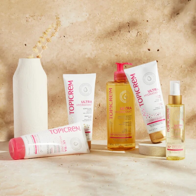 Topicrem UH BODY Ultra-Moisturizing Sparkling Body intenzivně hydratační tělové mléko se třpytkami 200 ml
