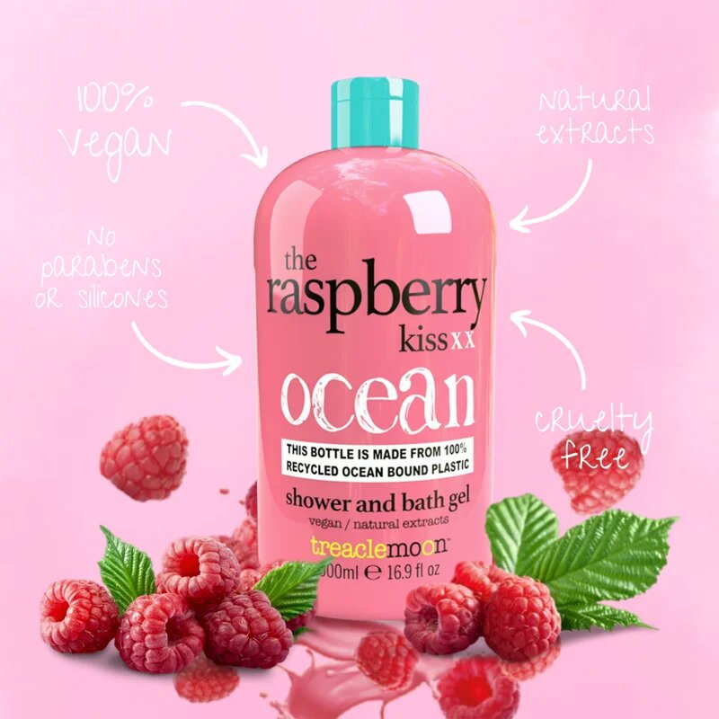 Treaclemoon The Raspberry Kiss sprchový a koupelový gel 500 ml