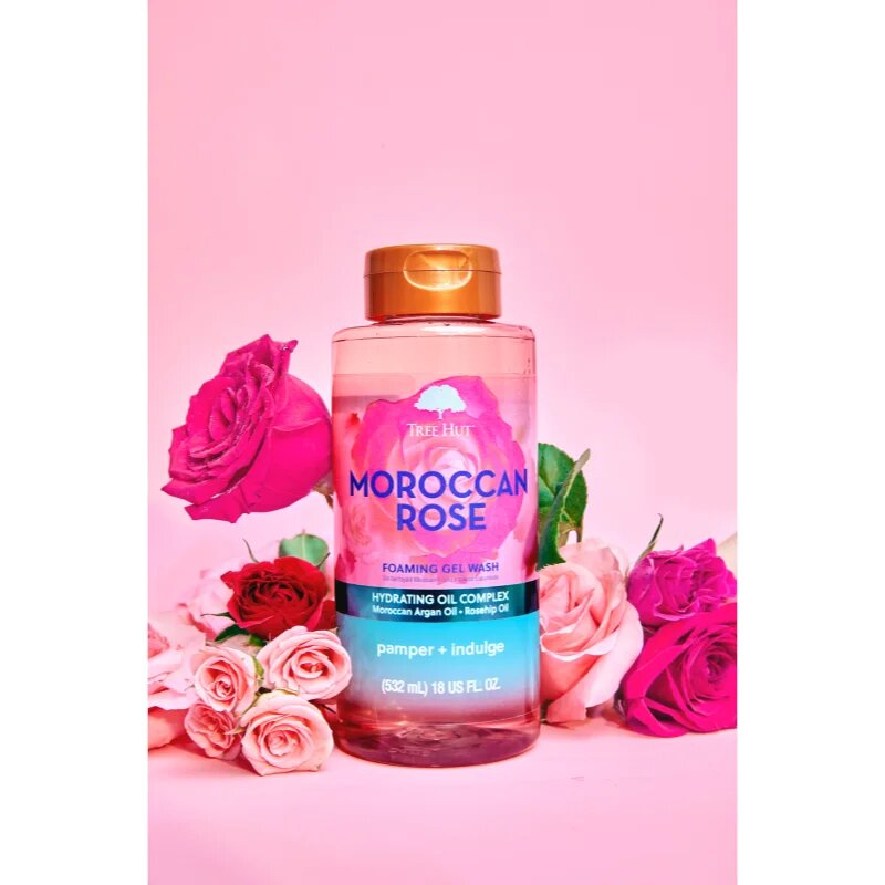 Tree Hut Moroccan Rose Foaming Gel Wash pěnivý sprchový gel 532 ml