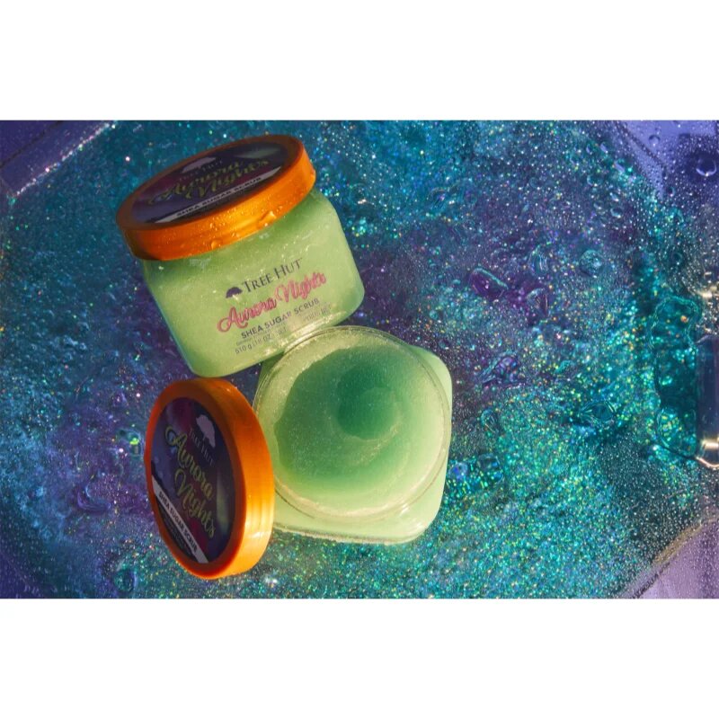 Tree Hut Shea Sugar Scrub Aurora Nights cukrový peeling s bambuckým máslem 510 g