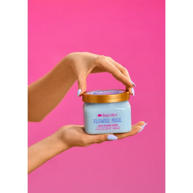 Tree Hut Shea Sugar Scrub Flower Milk cukrový tělový peeling 510 g