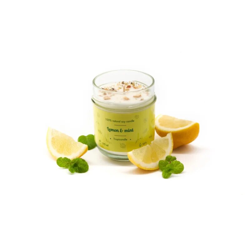 Tropicandle Lemon & Mint vonná svíčka 170 ml