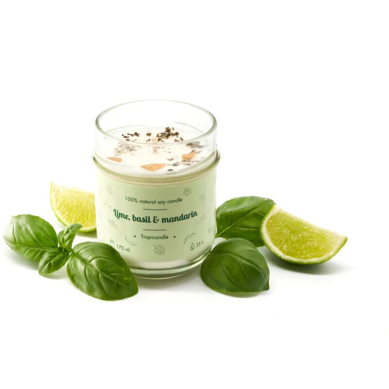 Tropicandle Lime Basil & Mandarin vonná svíčka 170 ml