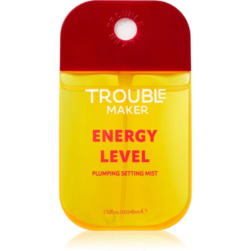 Trouble Maker Energy Level fixační sprej na make-up pro rozjasnění pleti 45 ml