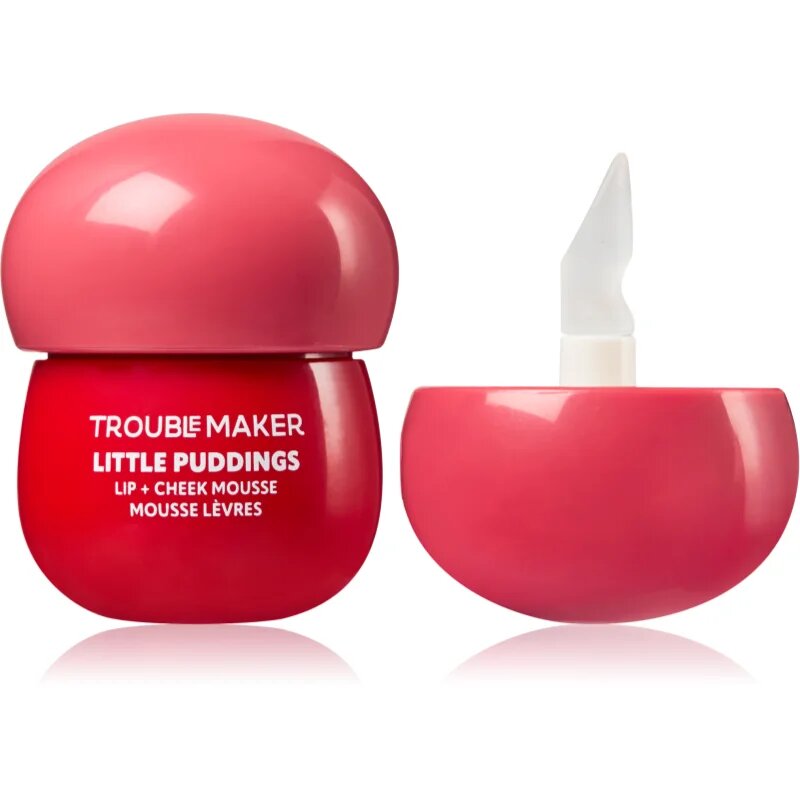 Trouble Maker Little Pudding Lip + Cheek Mousse multifunkční líčidlo na rty a tváře odstín Bunny Baby Pink 5 g