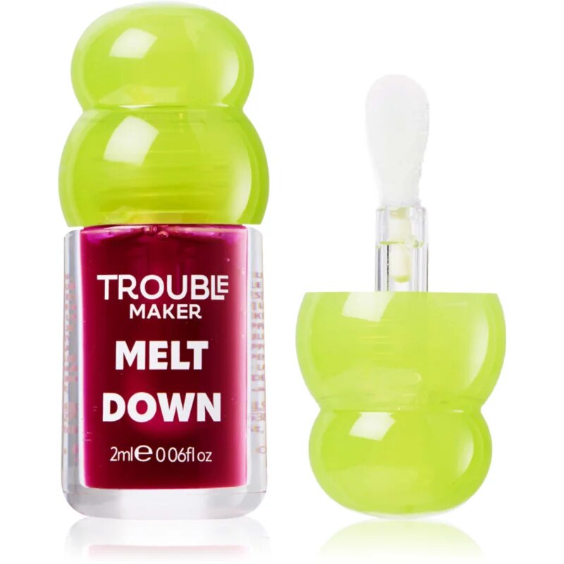 Trouble Maker Melt Down Lip Oil olej na rty odstín Tipping Point Purple 3 ml