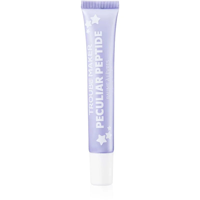 Trouble Maker Peculiar Peptide balzám na rty třpytivý odstín Blueberry Muffin Lilac 10 ml