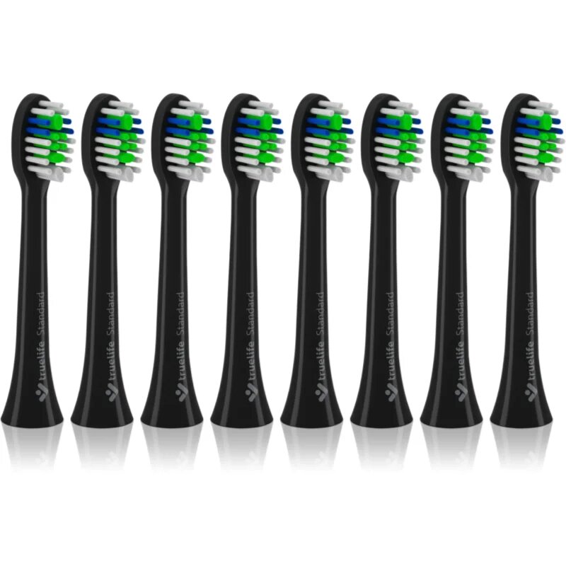 TrueLife SonicBrush Compact Black Standard náhradní hlavice pro zubní kartáček SonicBrush Compact-series Black 8 ks