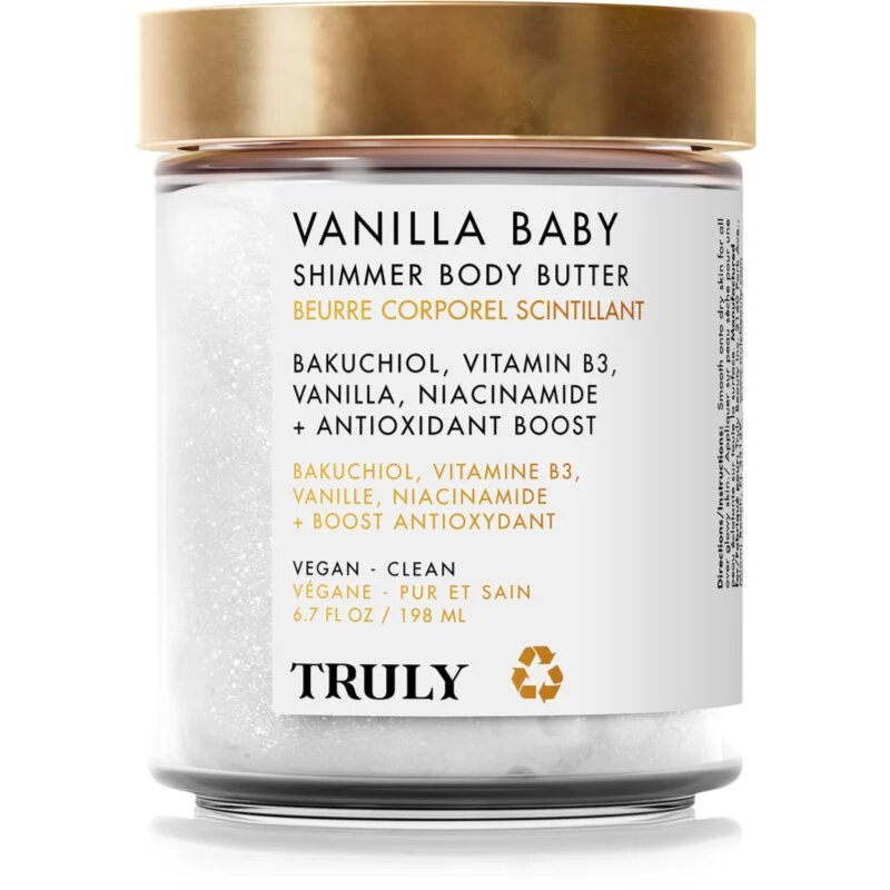 Truly Vanilla Baby intenzivně hydratační tělové máslo s perleťovým leskem 198 ml