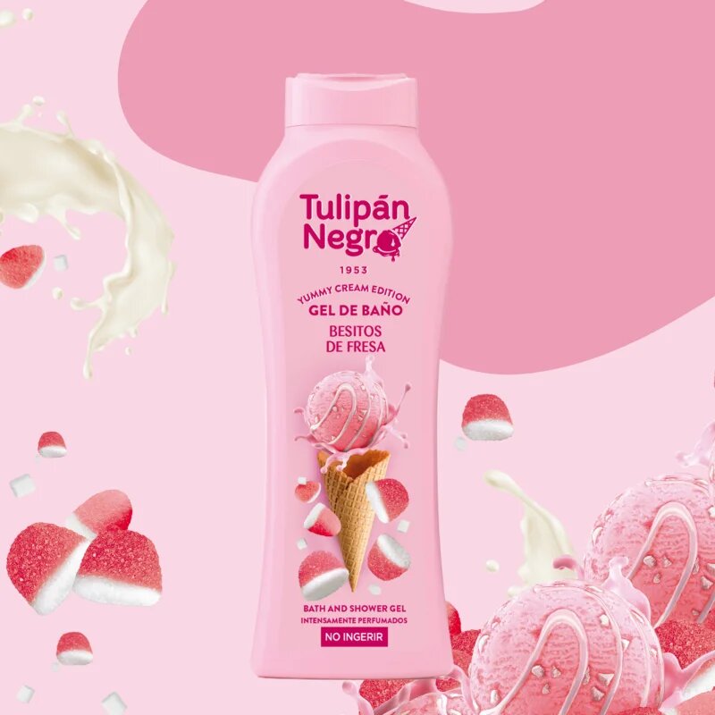 Tulipán Negro Besitos de Fresa sprchový gel 650 ml