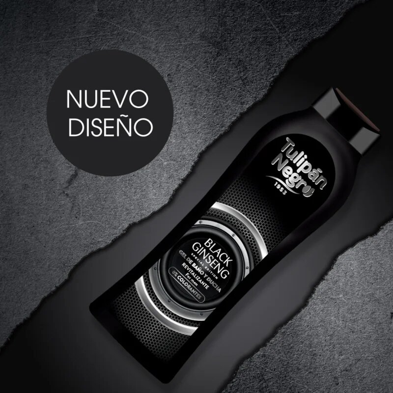 Tulipán Negro Black Gingseng sprchový gel pro muže 650 ml
