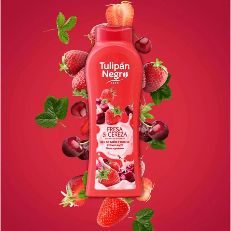 Tulipán Negro Fresa Y Cereza sprchový gel 650 ml