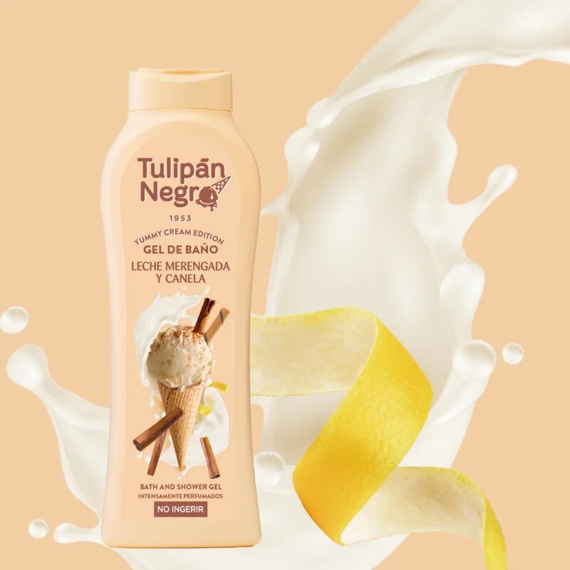 Tulipán Negro Leche Merengada & Canela sprchový gel 650 ml