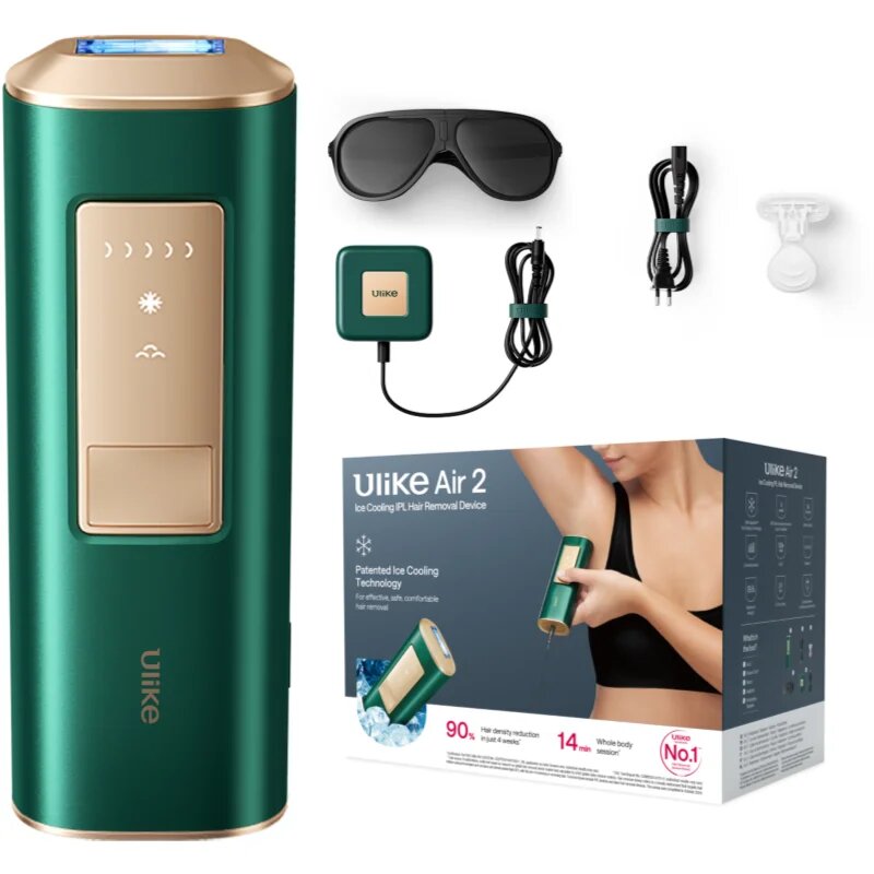 Ulike Air 2 IPL epilátor na tělo tvář oblast bikin a podpaží Dark Green 1 ks