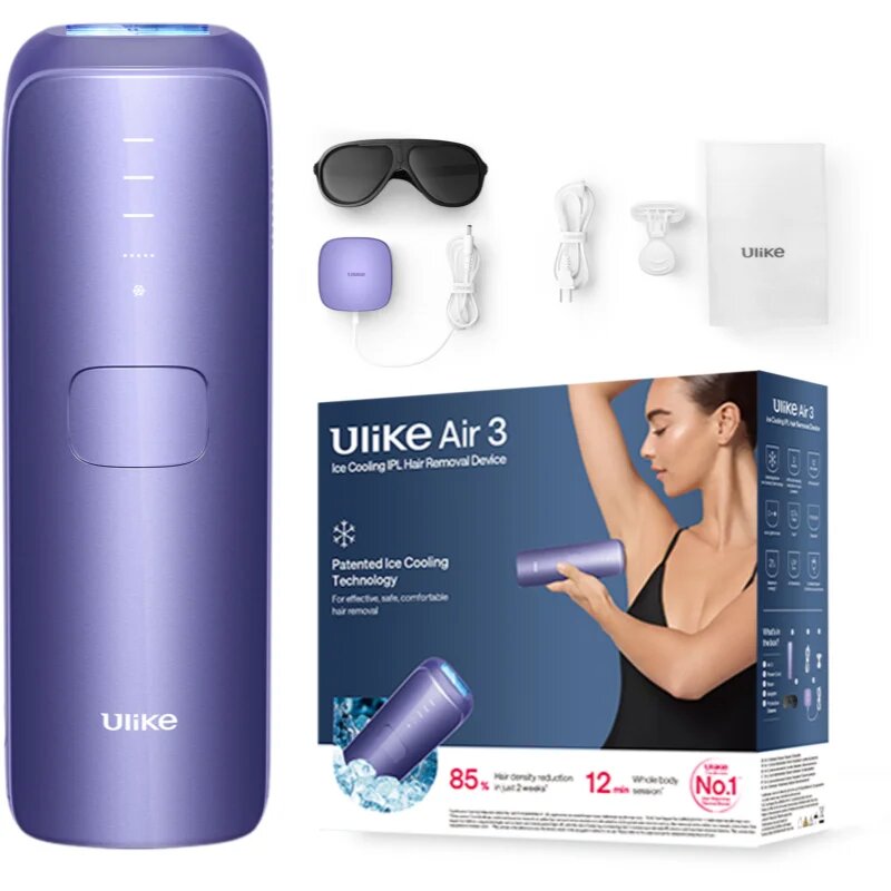 Ulike Air 3 IPL epilátor na tělo tvář oblast bikin a podpaží Deep Purple 1 ks