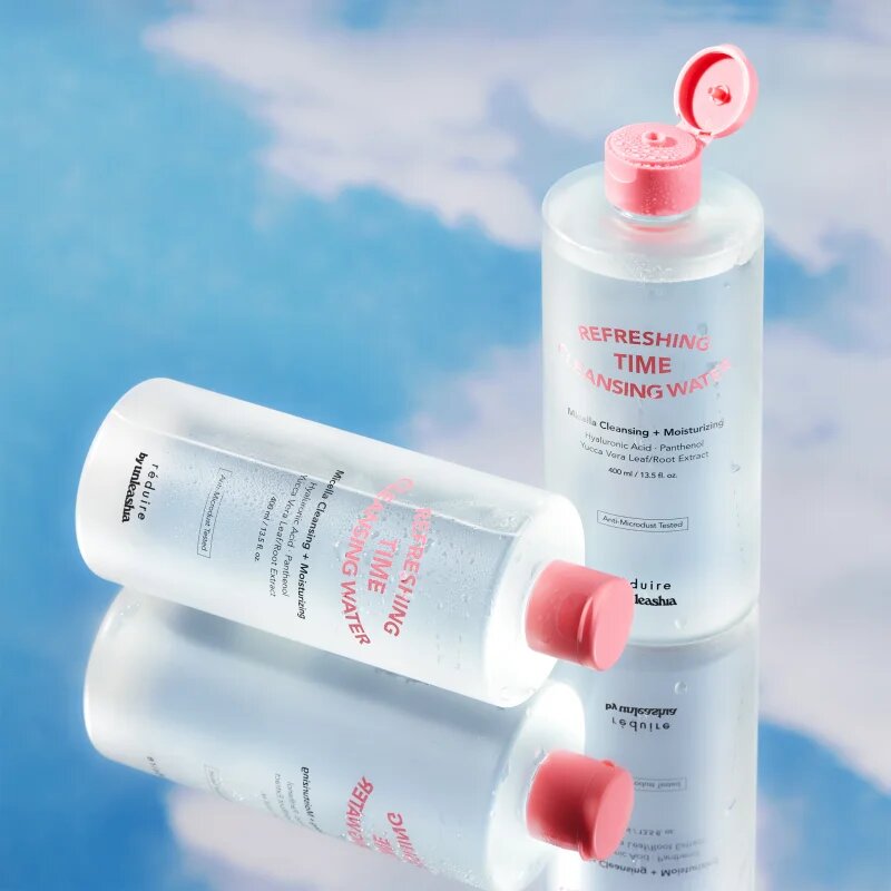 Unleashia Reduire Refreshing Time Cleansing Water zklidňující čisticí voda s kyselinou hyaluronovou 400 ml