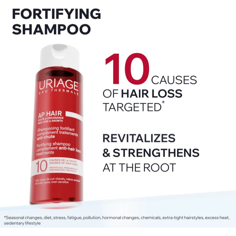 Uriage AP HAIR Fortifying Shampoo posilující šampon proti vypadávání vlasů 200 ml