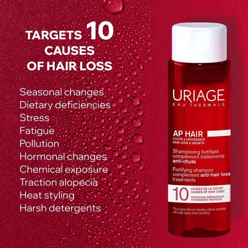 Uriage AP HAIR Fortifying Shampoo posilující šampon proti vypadávání vlasů 200 ml