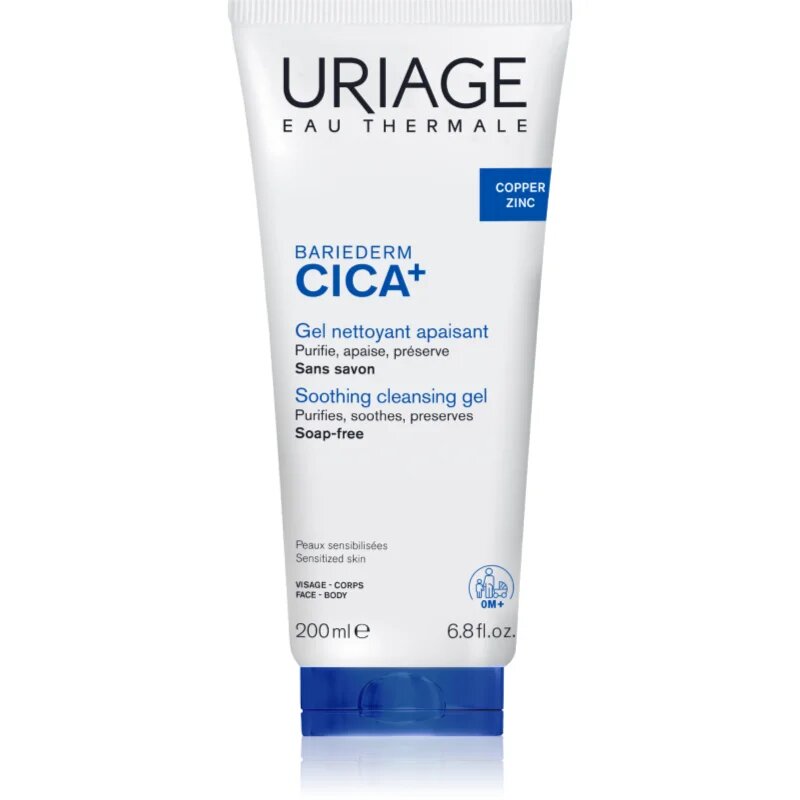 Uriage Bariederm Cica+ Soothing Cleansing Gel zklidňující čisticí gel 200 ml