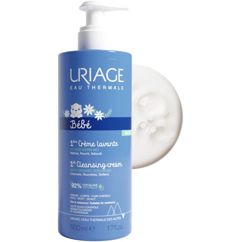 Uriage Bébé 1st Cleansing Cream jemný čisticí krém pro děti od narození 500 ml