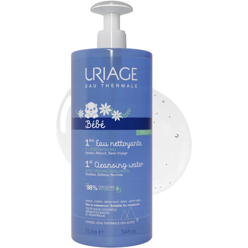 Uriage Bébé 1st Cleansing Water čisticí voda na tělo a obličej 1000 ml