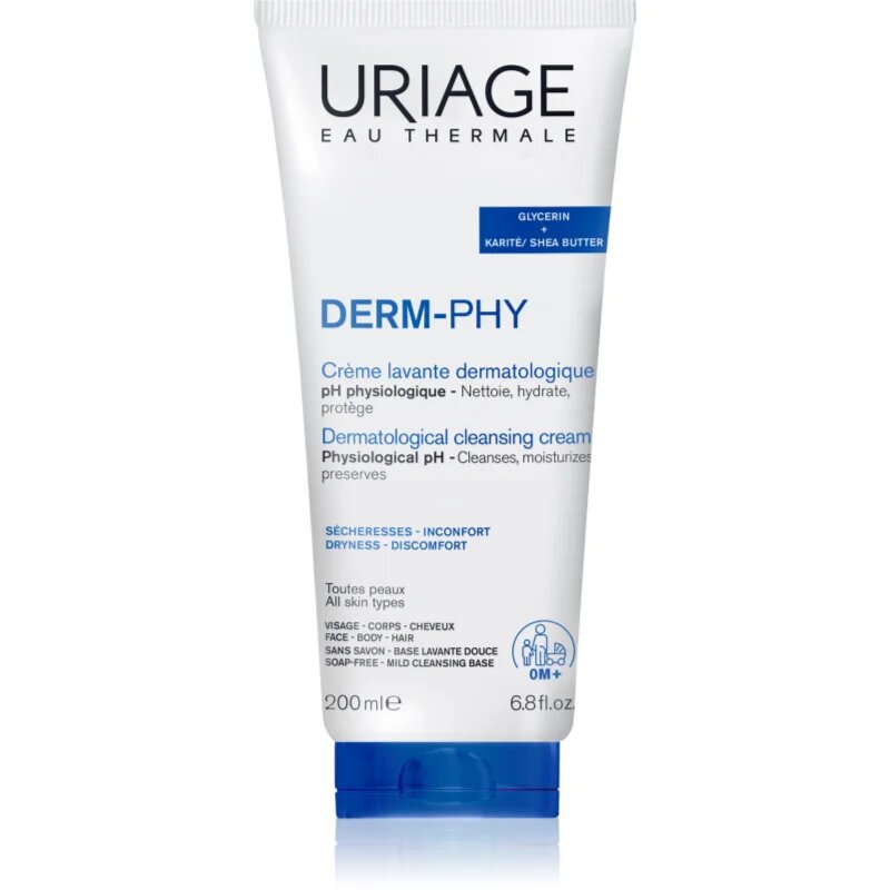 Uriage DERM-PHY Dermatological Cleansing Cream hydratační sprchový krém 200 ml