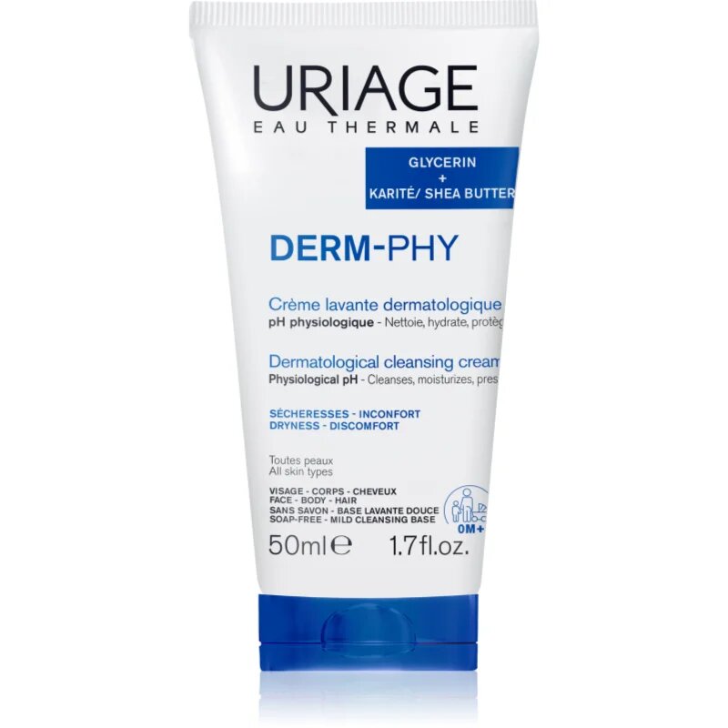 Uriage DERM-PHY Dermatological Cleansing Cream hydratační sprchový krém 50 ml