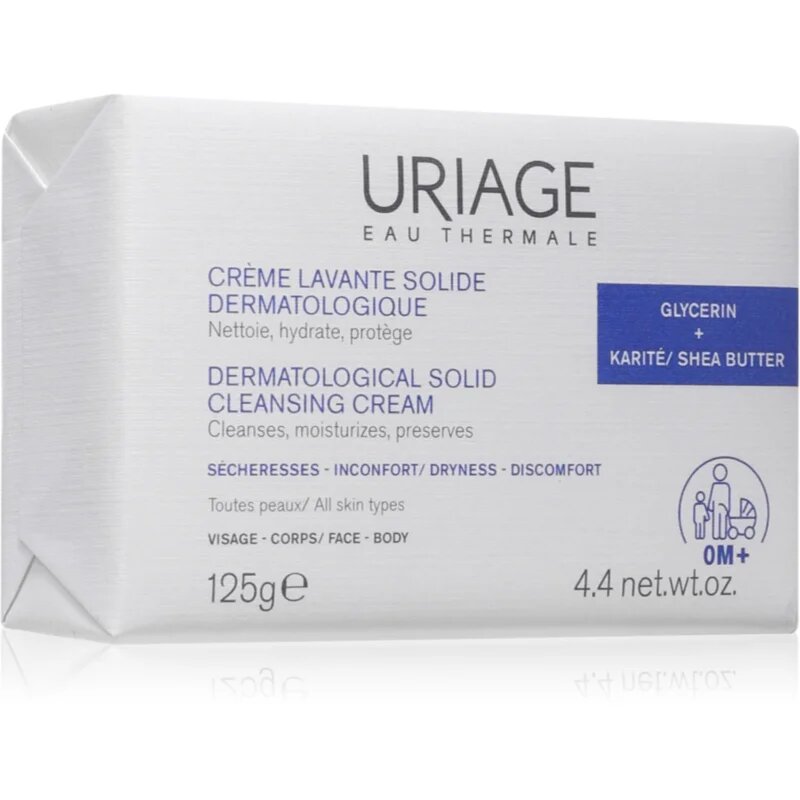 Uriage DERM-PHY Dermatological Solid Cleansing Cream jemný čisticí krém 125 g
