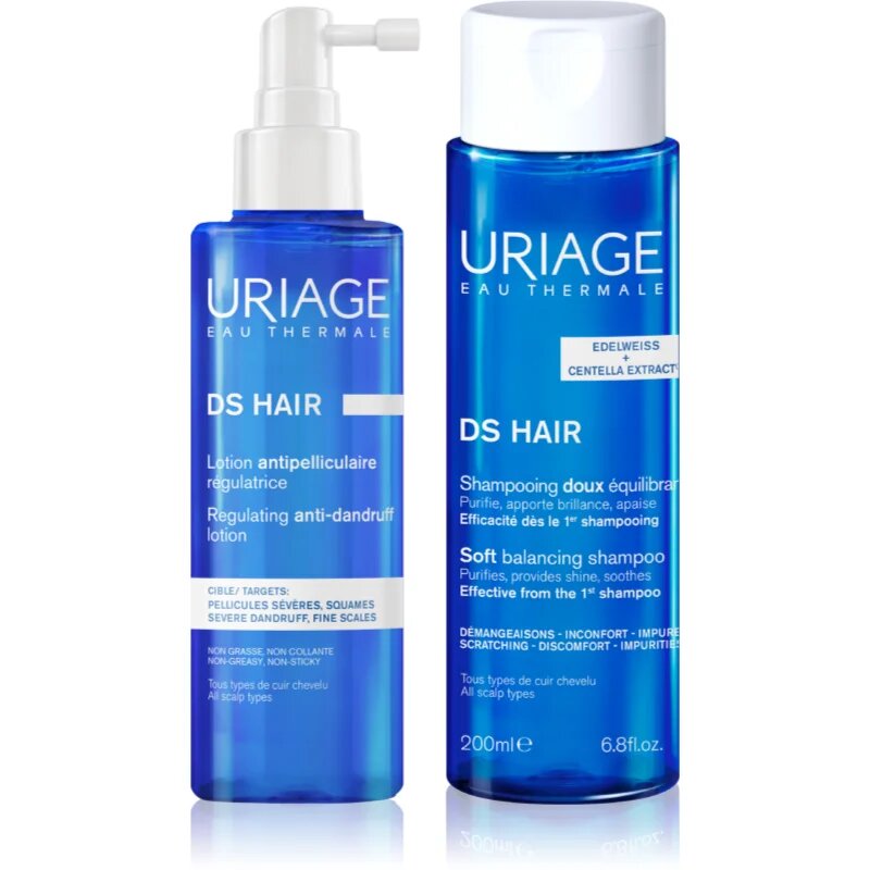 Uriage DS HAIR Set sada pro suchou a citlivou pokožku hlavy
