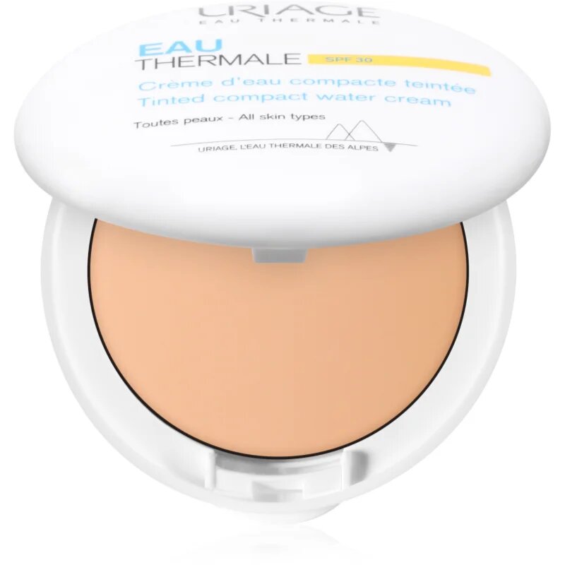 Uriage Eau Thermale Water Cream Tinted Compact SPF 30 hedvábný pudr pro sjednocení barevného tónu pleti 10 g