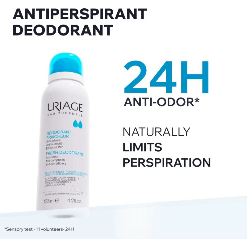 Uriage Hygiène Fresh Deodorant deodorant ve spreji s 24hodinovou ochranou 125 ml