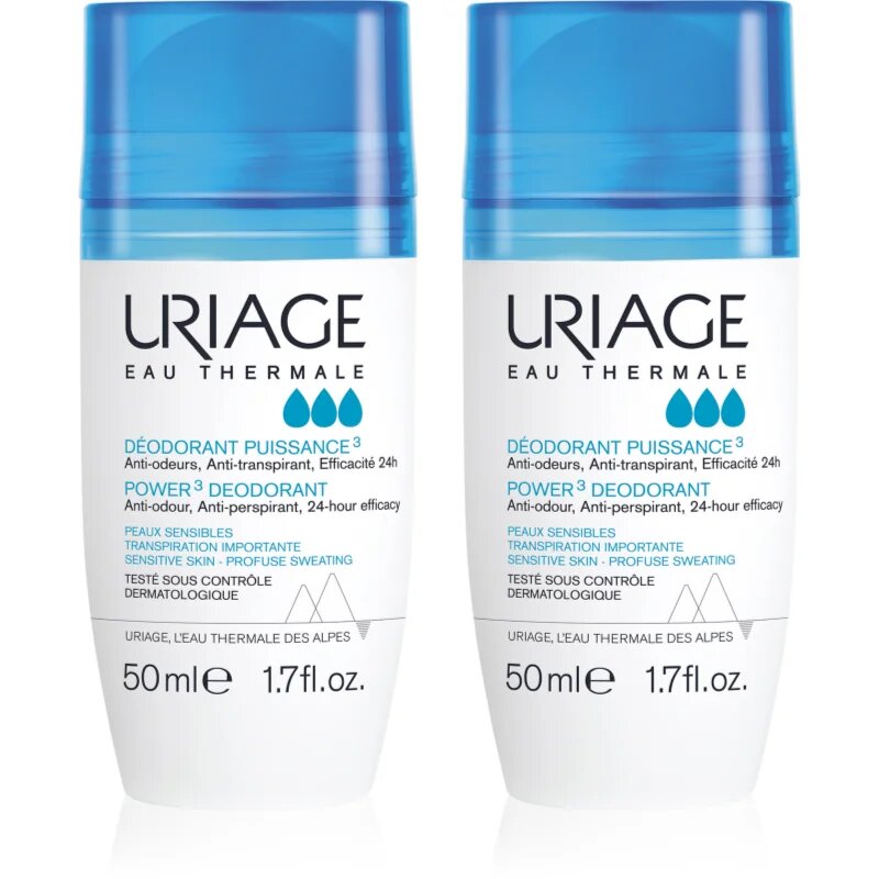Uriage Hygiène Power3 Deodorant výhodné balení