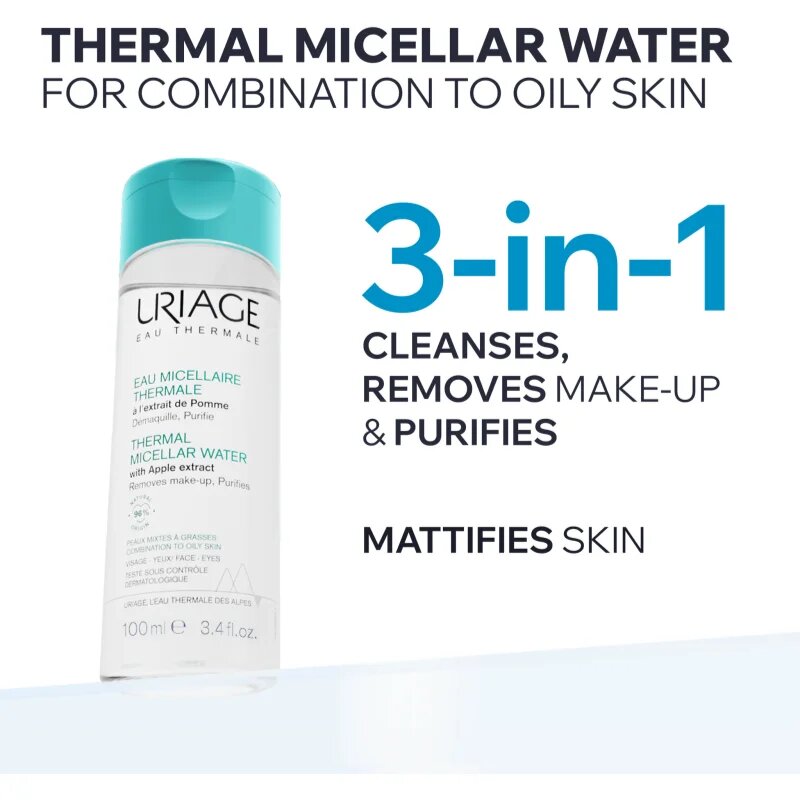 Uriage Hygiène Thermal Micellar Water - Combination to Oily Skin micelární čisticí voda pro smíšenou až mastnou pokožku 100 ml