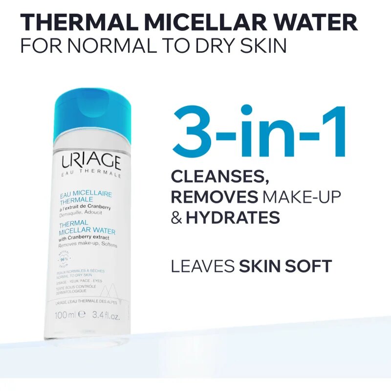 Uriage Hygiène Thermal Micellar Water - Normal to Dry Skin micelární čisticí voda pro normální až suchou pleť 100 ml
