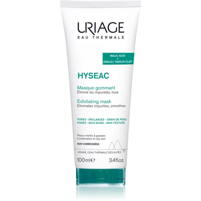 Uriage Hyseac Exfoliating Mask peelingová maska pro mastnou a smíšenou pleť 100 ml
