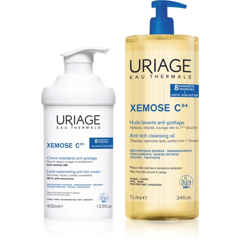 Uriage Xemose C8+ Comfort Set sada pro velmi suchou citlivou a atopickou pokožku