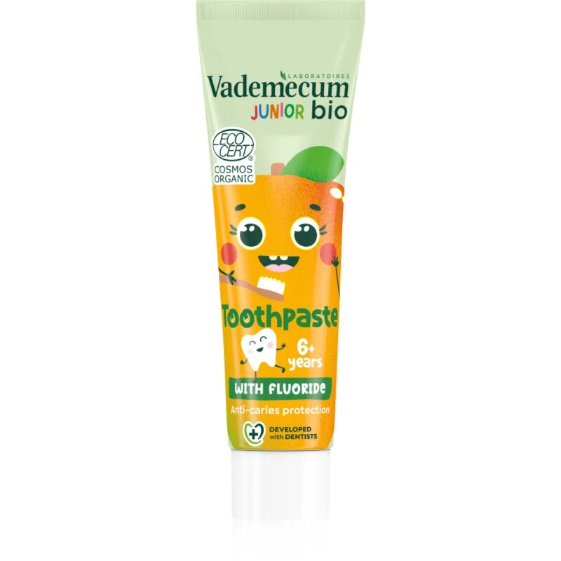 Vademecum BIO Junior dětská zubní pasta s fluoridem od 6let Minty Mango 50 ml