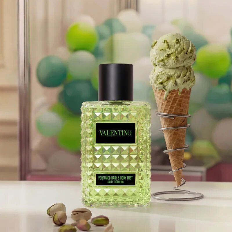 Valentino Born In Roma Hair & Body Mist Salty Pistachio mlha na vlasy a tělo pro ženy 100 ml