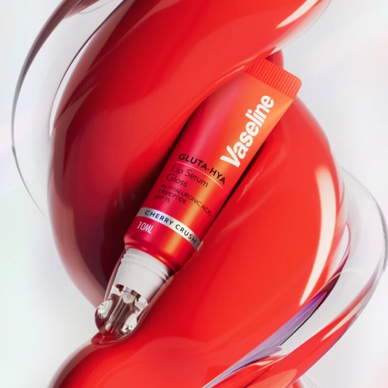 Vaseline Gluta-Hya Lip Serum hydratační balzám na rty SPF 15 odstín Cherry Crush 10 ml