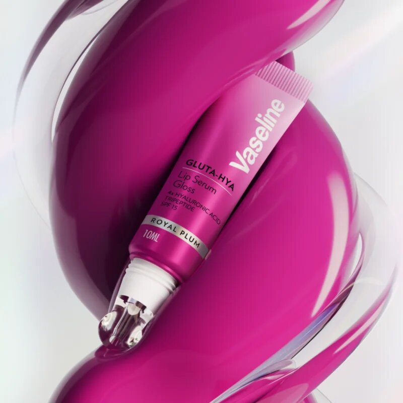 Vaseline Gluta-Hya Lip Serum hydratační balzám na rty SPF 15 odstín Royal Plum 10 ml