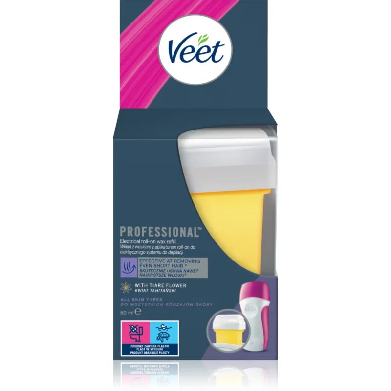 Veet EasyWax náhradní vosková náplň do elektrického setu na nohy a tělo Tiare Flower 50 ml