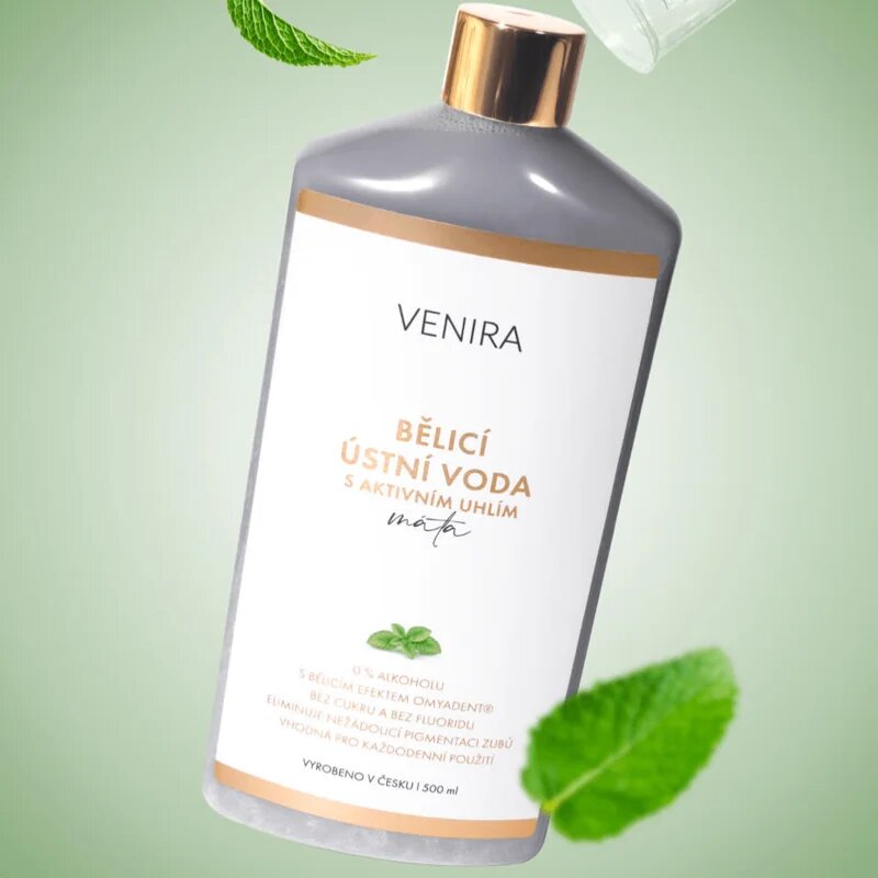 Venira Bělicí ústní voda s aktivním uhlím bělicí ústní voda s aktivním uhlím 500 ml