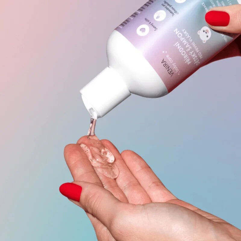 Venira Přírodní dětský šampon pro první vlásky jemný šampon pro děti od narození 300 ml