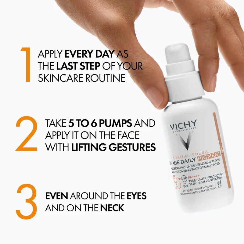 Vichy Capital Soleil Daily SPF50+ ochranný tónovaný fluid na obličej SPF 50+ odstín Light 40 ml