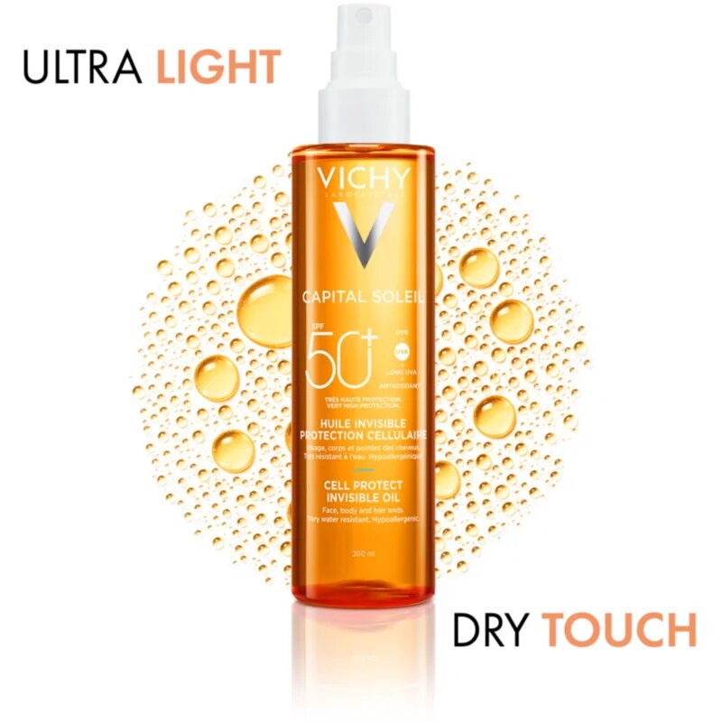 Vichy Capital Soleil Idéal Soleil olej na opalování SPF 50+ 200 ml