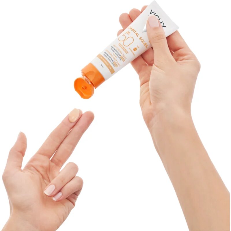 Vichy Capital Soleil tónovaná péče proti pigmentovým skvrnám 3 v 1 SPF 50 Tinted 50 ml