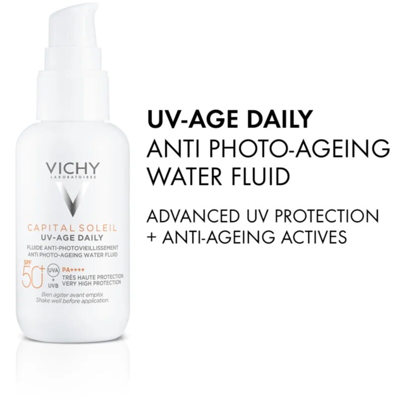 Vichy Capital Soleil UV-Age Daily fluid proti stárnutí pleti SPF 50+ 40 ml